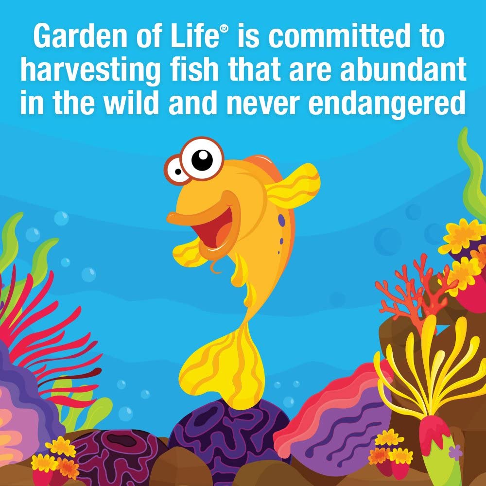 Garden of Life Fish Oil Omega 3 for Kids - Oceans Kids DHA Cod Liver Oil Chewable Softgels - Berry Lime, 120mg, EPA, Vitamin A, D3 - Sugar Free Fish Oil Supplement, Multi, 120 Count - Image 3