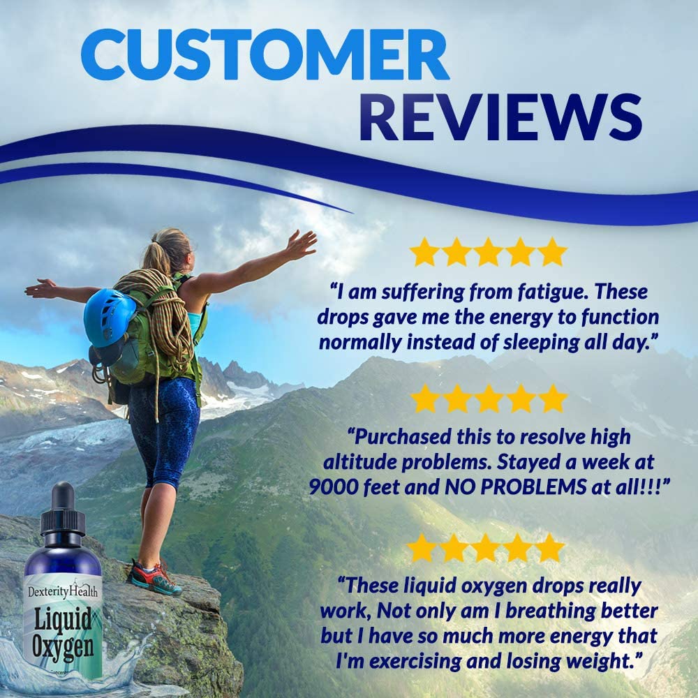 Dexterity Health Gotas de oxígeno líquido de 4 oz. Botella con gotero, vegana, totalmente natural y 100% estéril, mezcla patentada de compuestos ricos en oxígeno, gotas de oxígeno líquido estabilizadas - Image 7