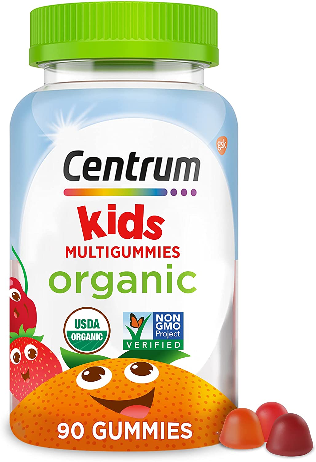 Centrum Kids' Organic Multigummies, Kids Multivitamin Gummies, Organic Multivitamin for Kids with Essential Nutrients for Immune Support, Muscle Function, and Brain Health - 90 Count - Image 2