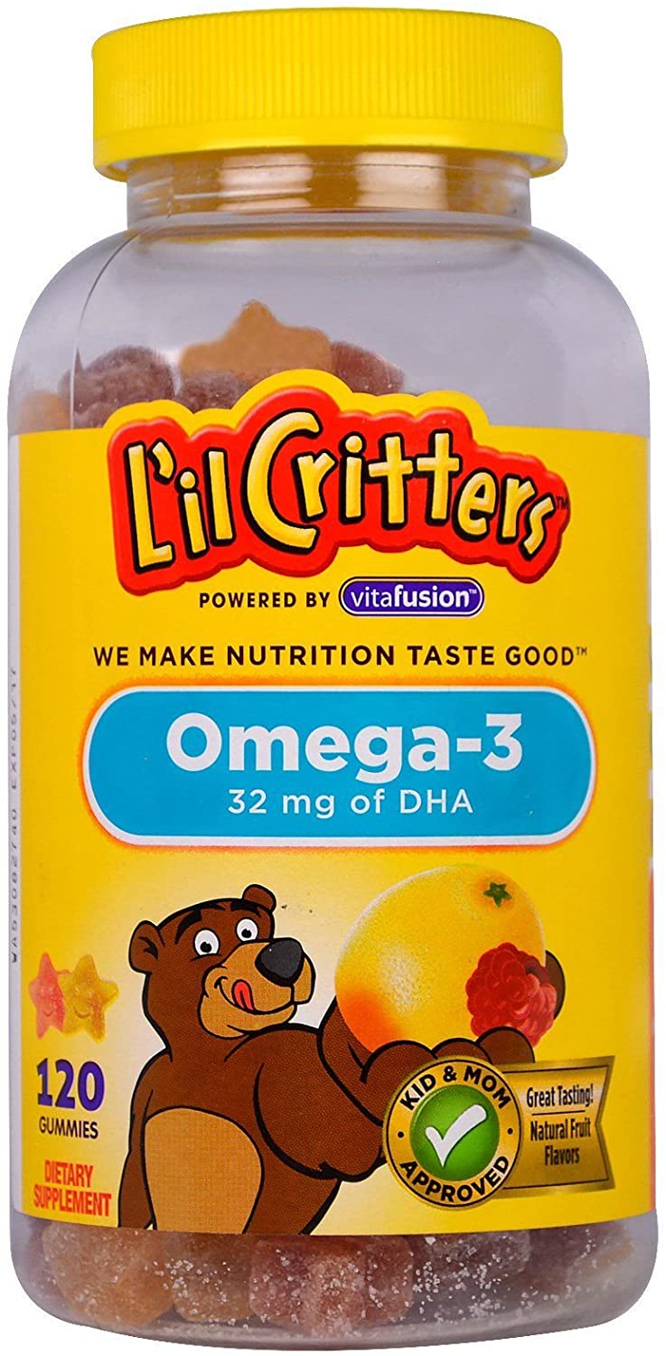 L'il Critters Omega-3 Gummy Fish with DHA, 120 Gummies أوميجا 3 من زيت السمك للأطفال 120 جامى