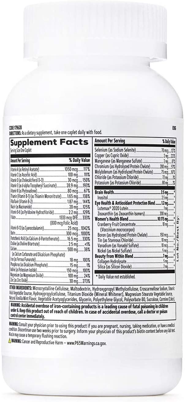 GNC Women's One Daily Multivitamin فيتامينات متعددة يوميه للنساء ، 60 كبسولة - Image 2