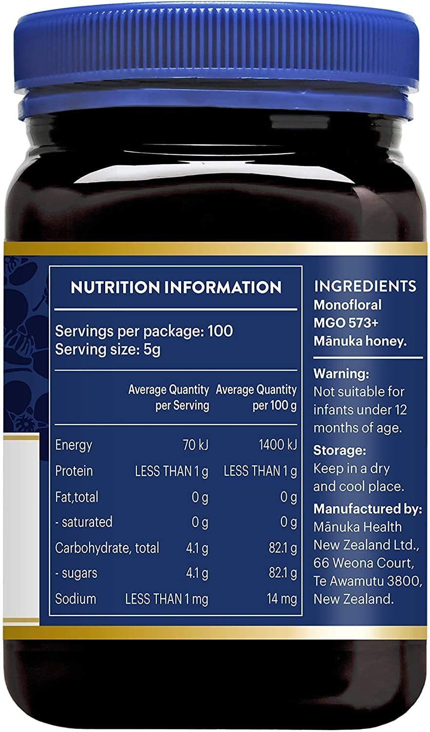 Manuka Health MGO 573+ Manuka Honey 500g عسل نحل مانوكا من نيوزيلندا 500 جرام - Image 2