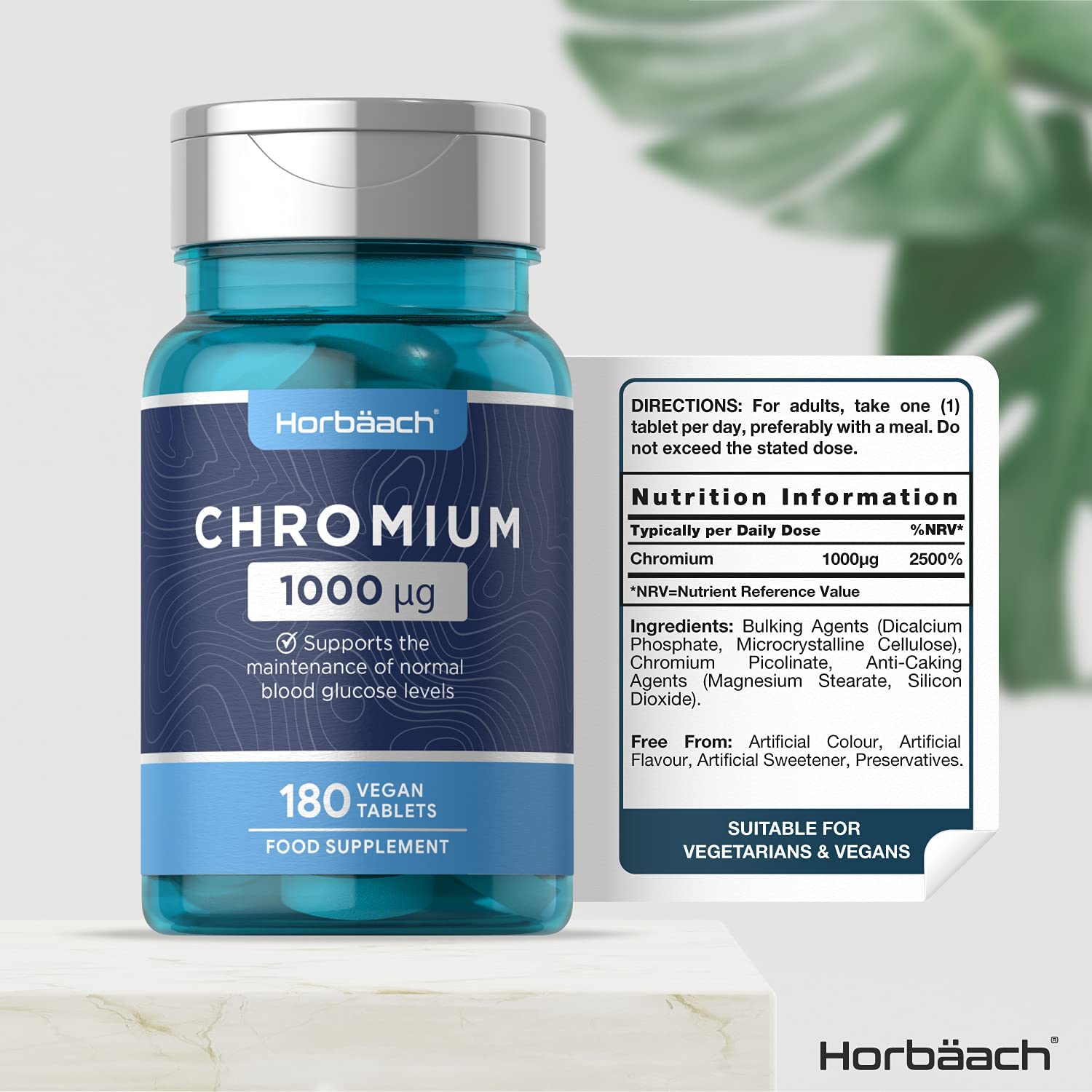 Chromium Picolinate 1,000mcg | 180 Vegan Tablets | Maintenance of Normal Blood Sugar Levels & Macronutrient Metabolism | 6 - Months Supply | No Artificial Preservatives - Image 6