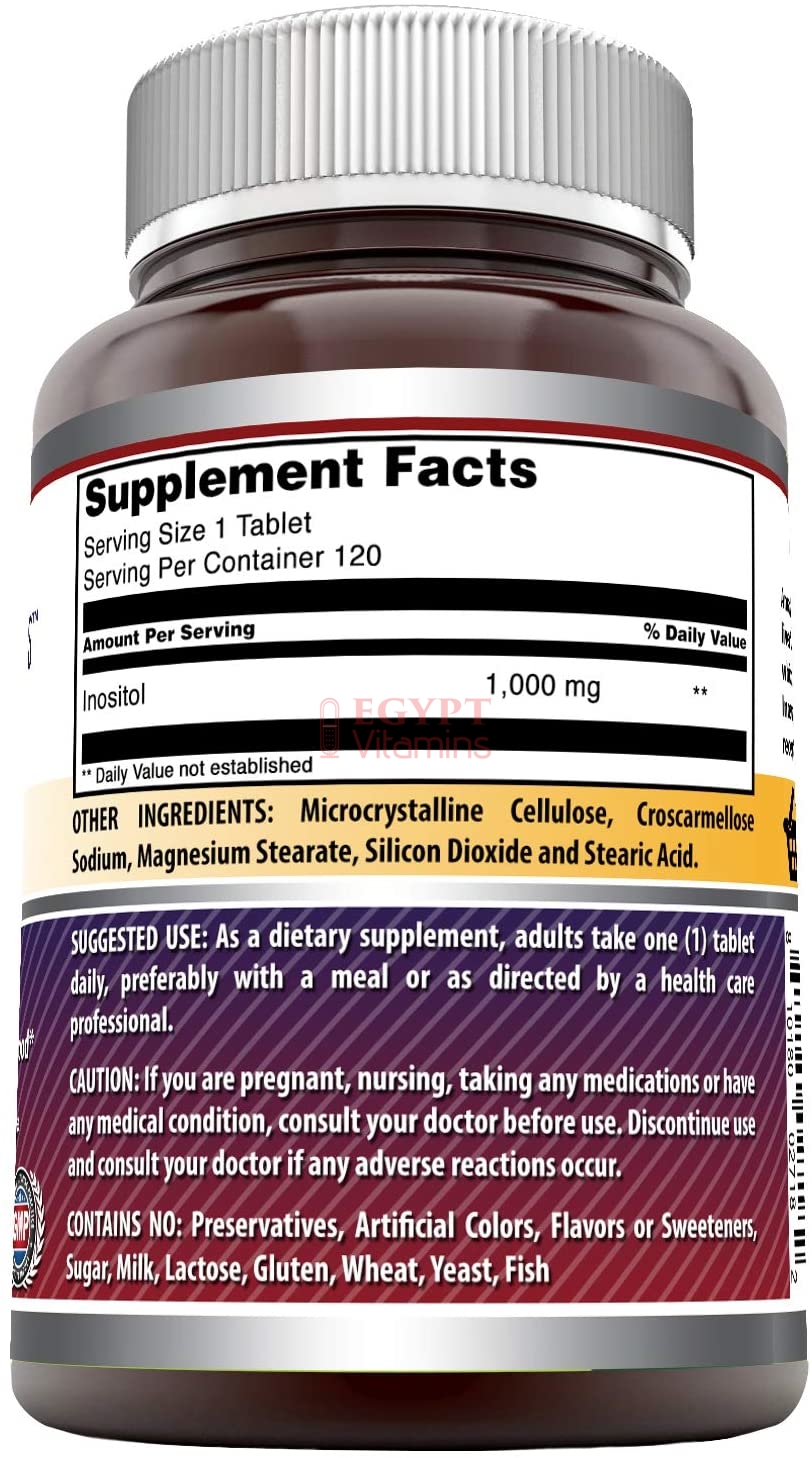 Amazing Formulas Inositol 1000 Mg | 120 Tablets - Image 3