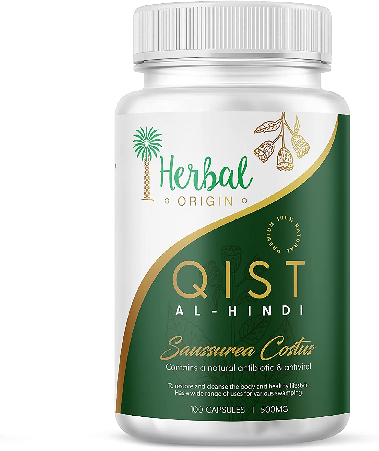 Qist Al-Hindi (Saussurea Costus) | Natural Supplement Non-GMO | Premium Sort of Costus Root | 100 Vegan Capsule - 500MG - Image 8