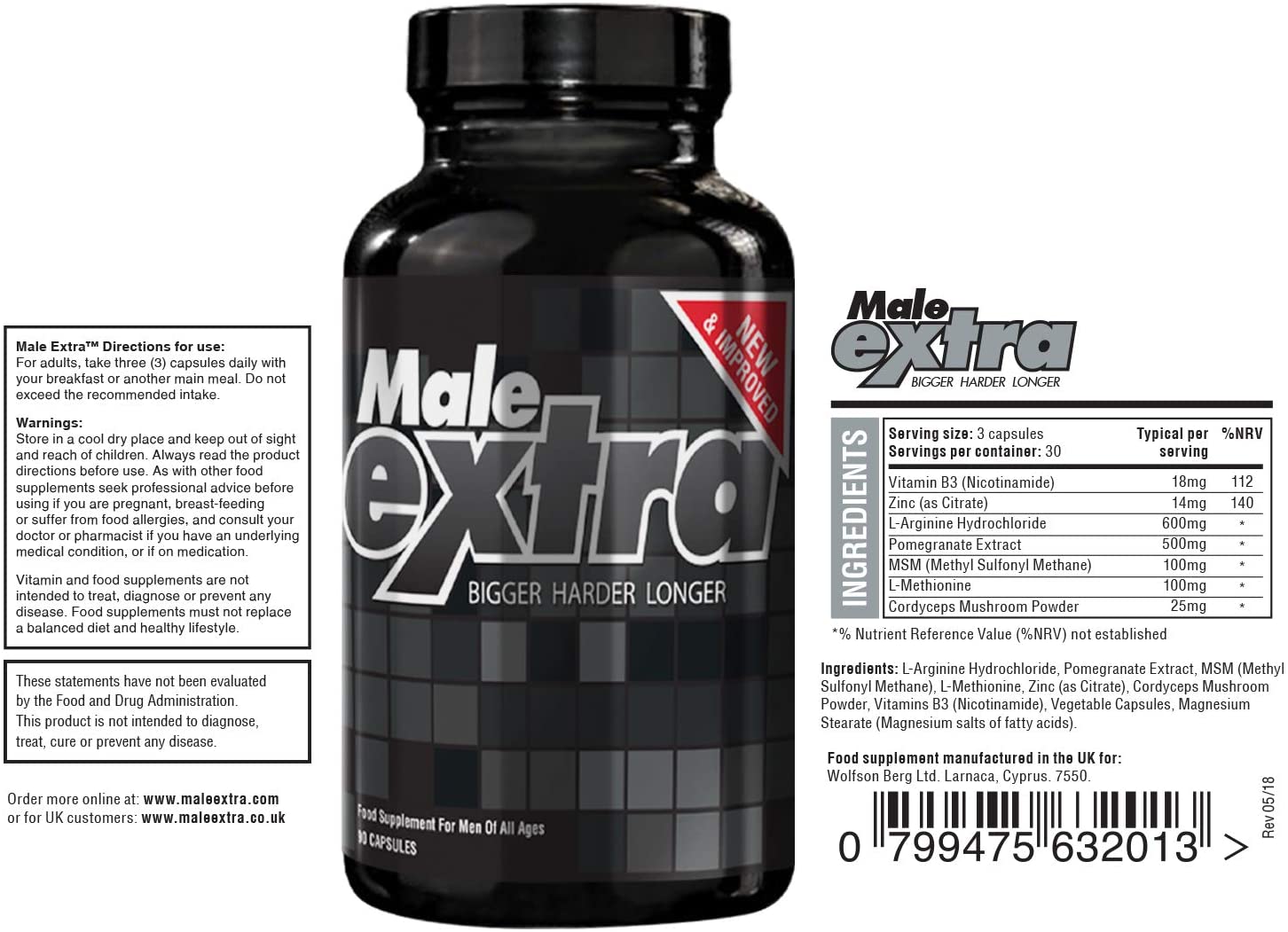 Male Extra ingredients