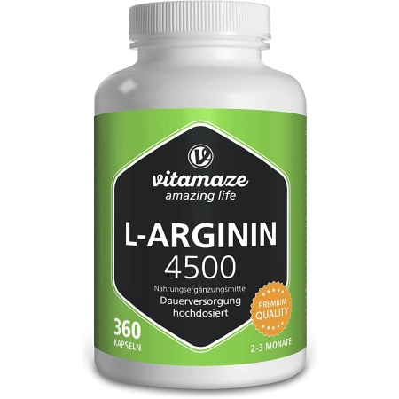 Vitamaze L-Arginine Capsules 4500 mg, 360 Capsules