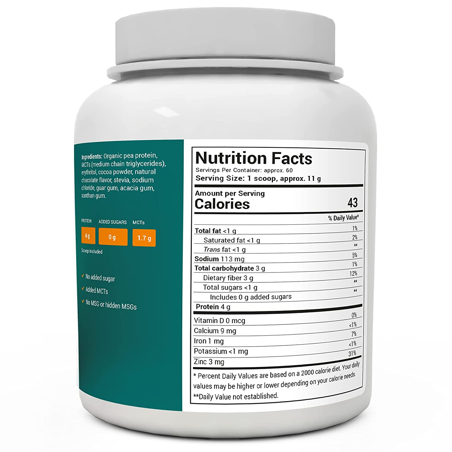 Dr. Berg's Keto Shake- Vegan Protein, Supports Ketosis & Workout Recovery, Cocoa Flavor 720 grams - Image 6