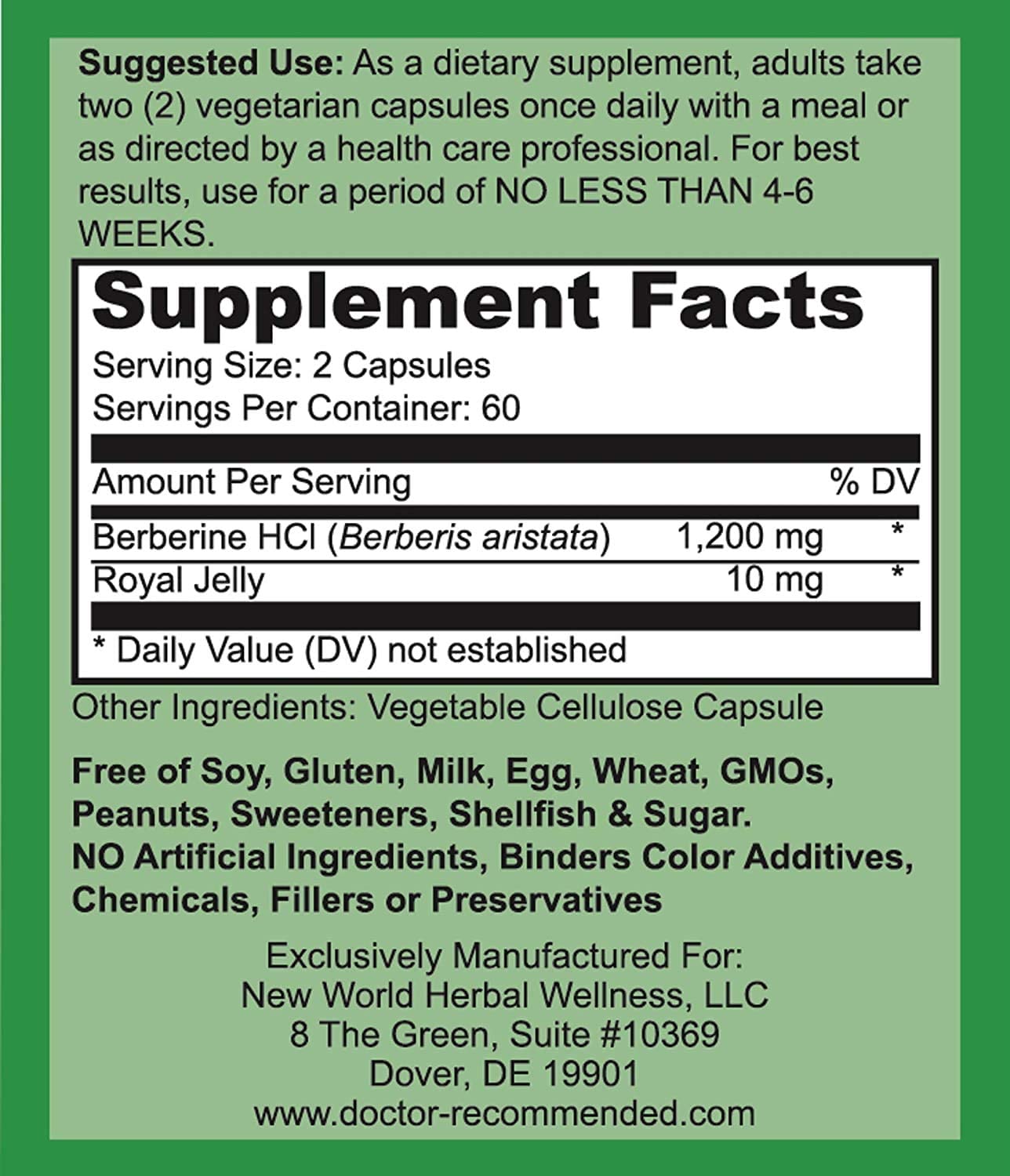 Berberine Plus: Natural Blood Sugar & Weight Support | 120 Capsules - Image 2