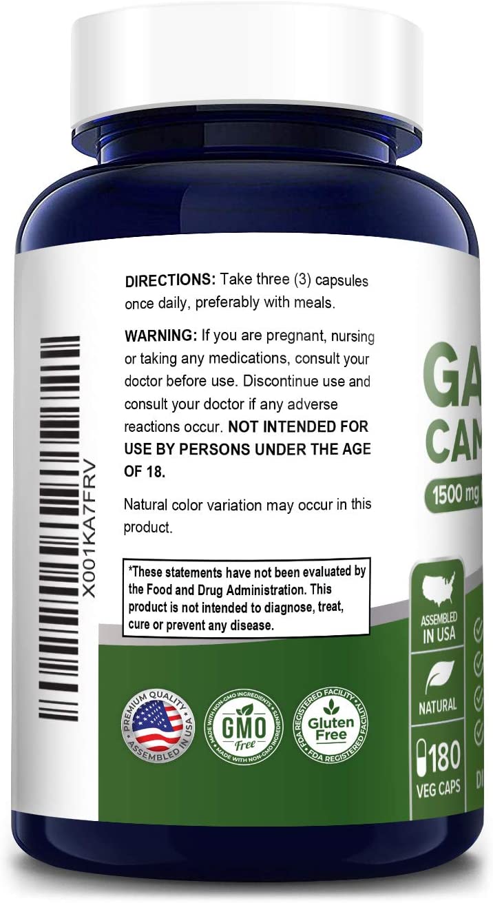 Nusapure Pure Garcinia Cambogia 180 Veggie Caps 1500mg (Vegetarian, Natural, Non-GMO & Gluten Free) نياسا بيور الجارسينيا كامبوجيا النقية 1500 مجم ، نباتى وطبيعى ، لفقدان الوزن ولدعم إنتاج الطاقة ، 180 كبسولة نباتية - Image 7