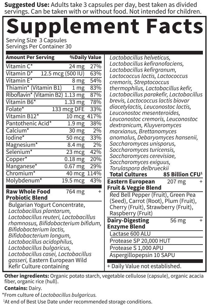 Garden of Life RAW Probiotics Women 85 Billion | 90 Vegetarian Capsules - Image 2