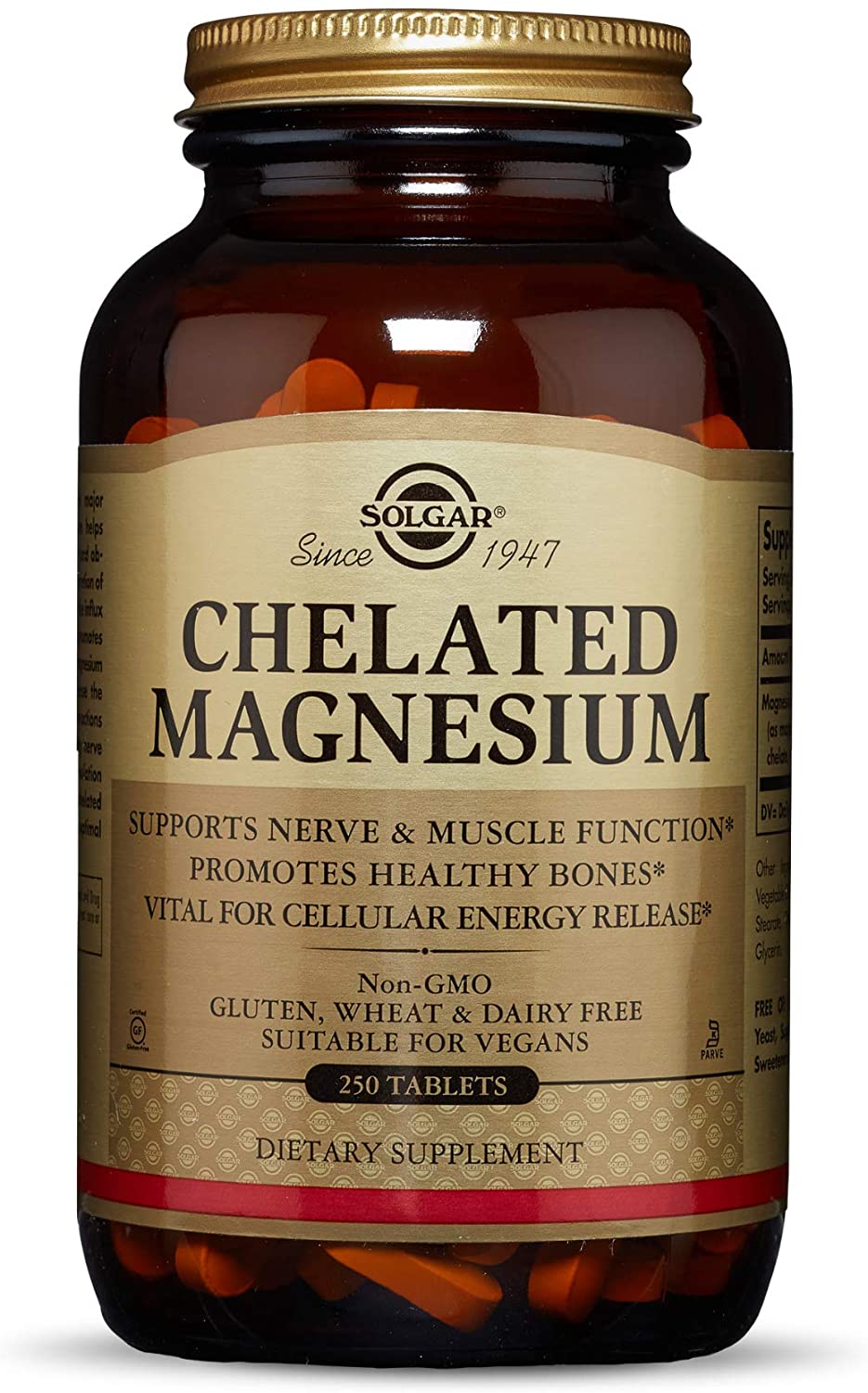Solgar Chelated Magnesium, 250 Tablets