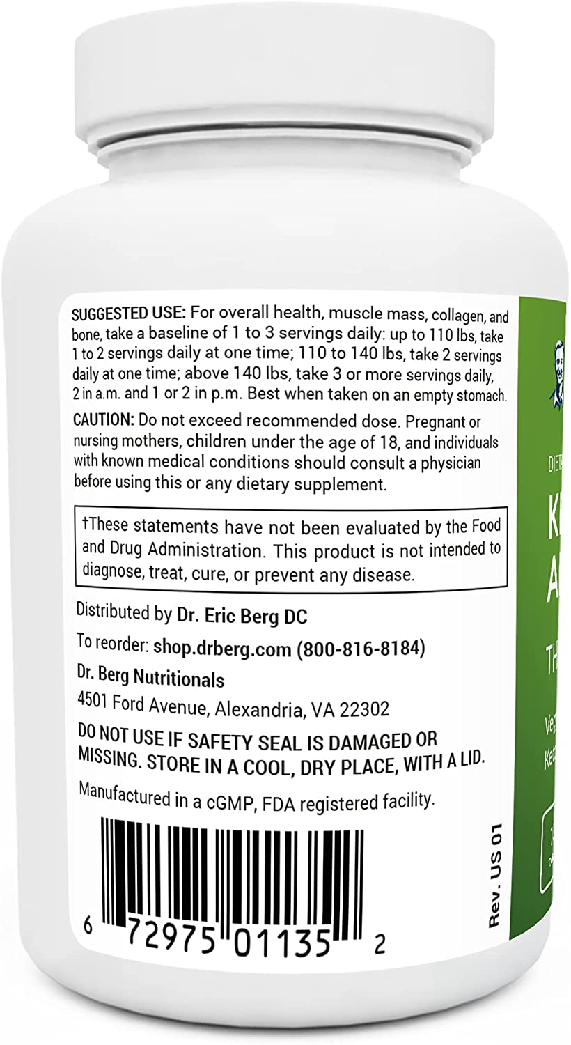 Dr berg's Keto Essential Amino acids,150 Tablets الأحماض الأمينية الأساسيه ، 8 أحماض أمينية أساسيه، 150 قرص - Image 4