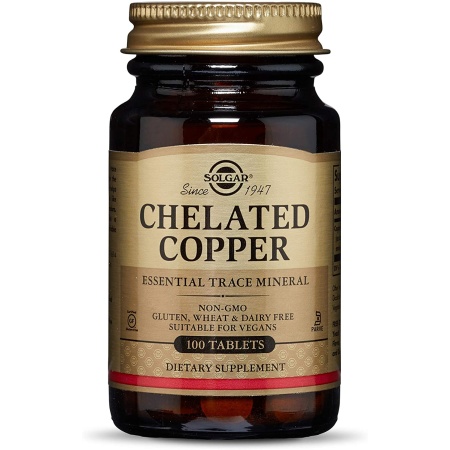 Solgar Chelated Copper, 100 Tablets