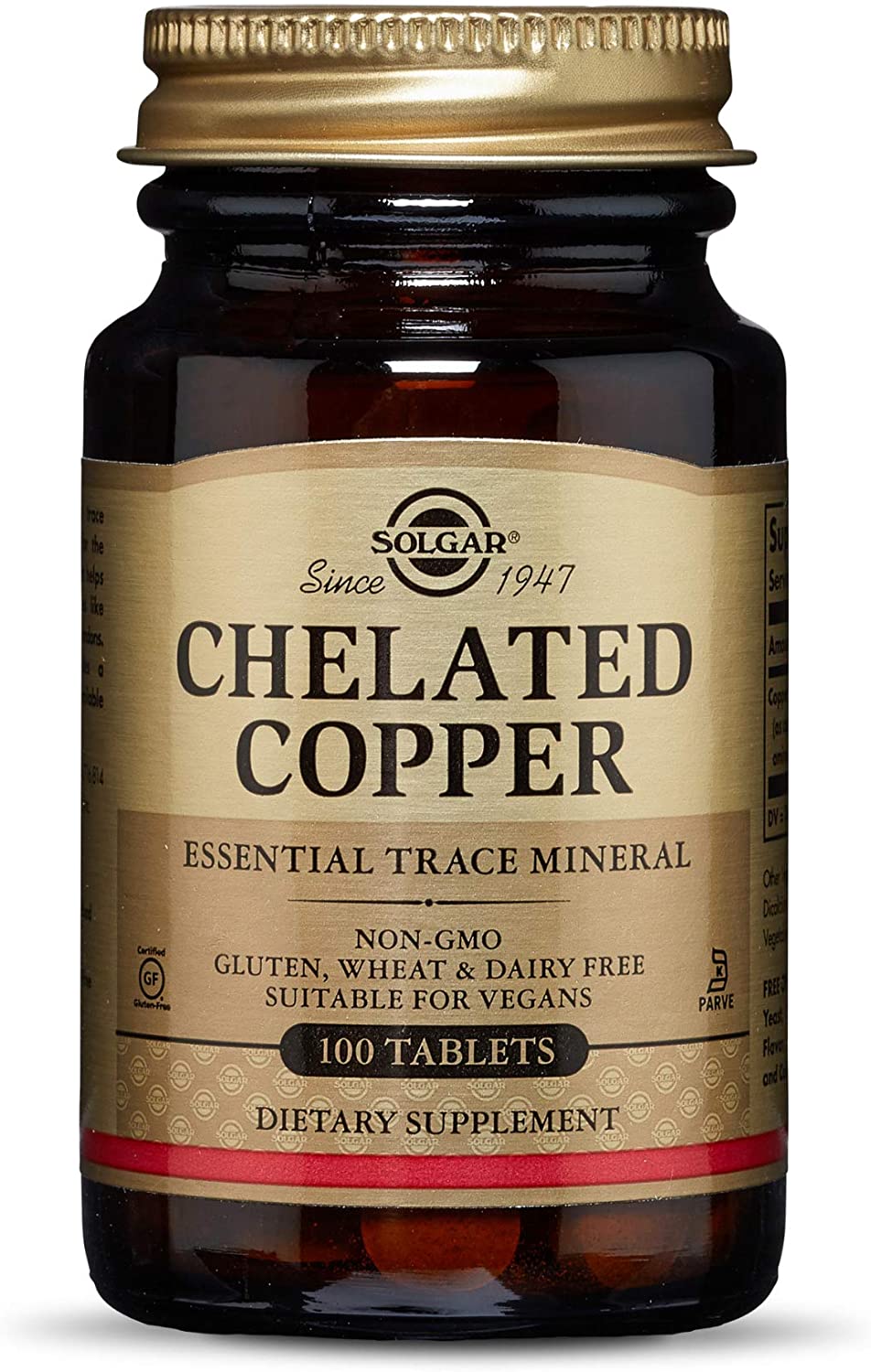 Solgar Chelated Copper, 100 Tablets