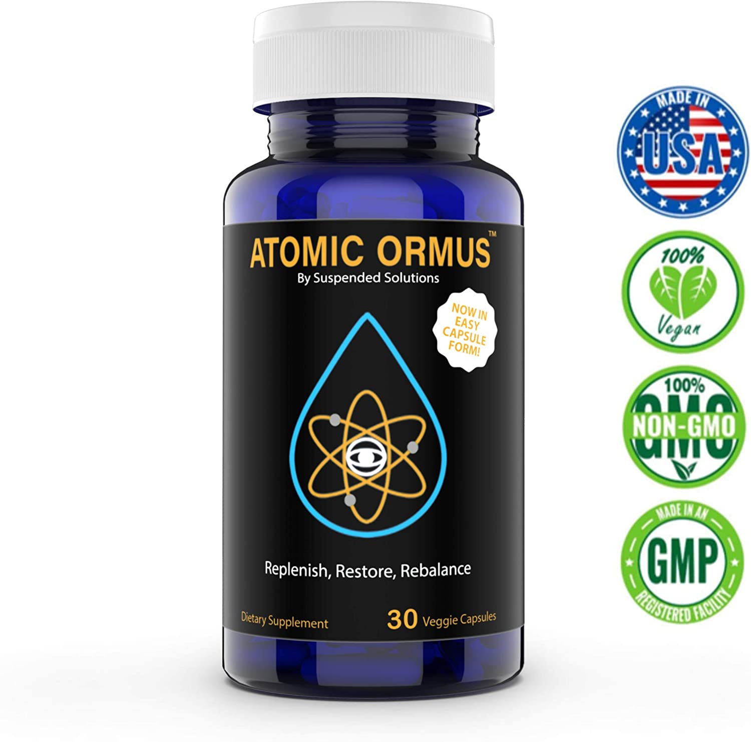Suspended Solutions - Atomic ORMUS - Capsules - MONATOMIC Gold Capsules - 100% Pure ORMUS Powder - 100% Vegan - ormus Gold, monatomic Gold,(30 Capsules) - Image 3