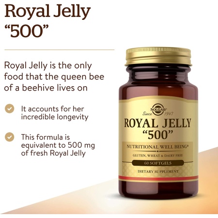 Solgar Royal Jelly 500 mg – 60 Softgels