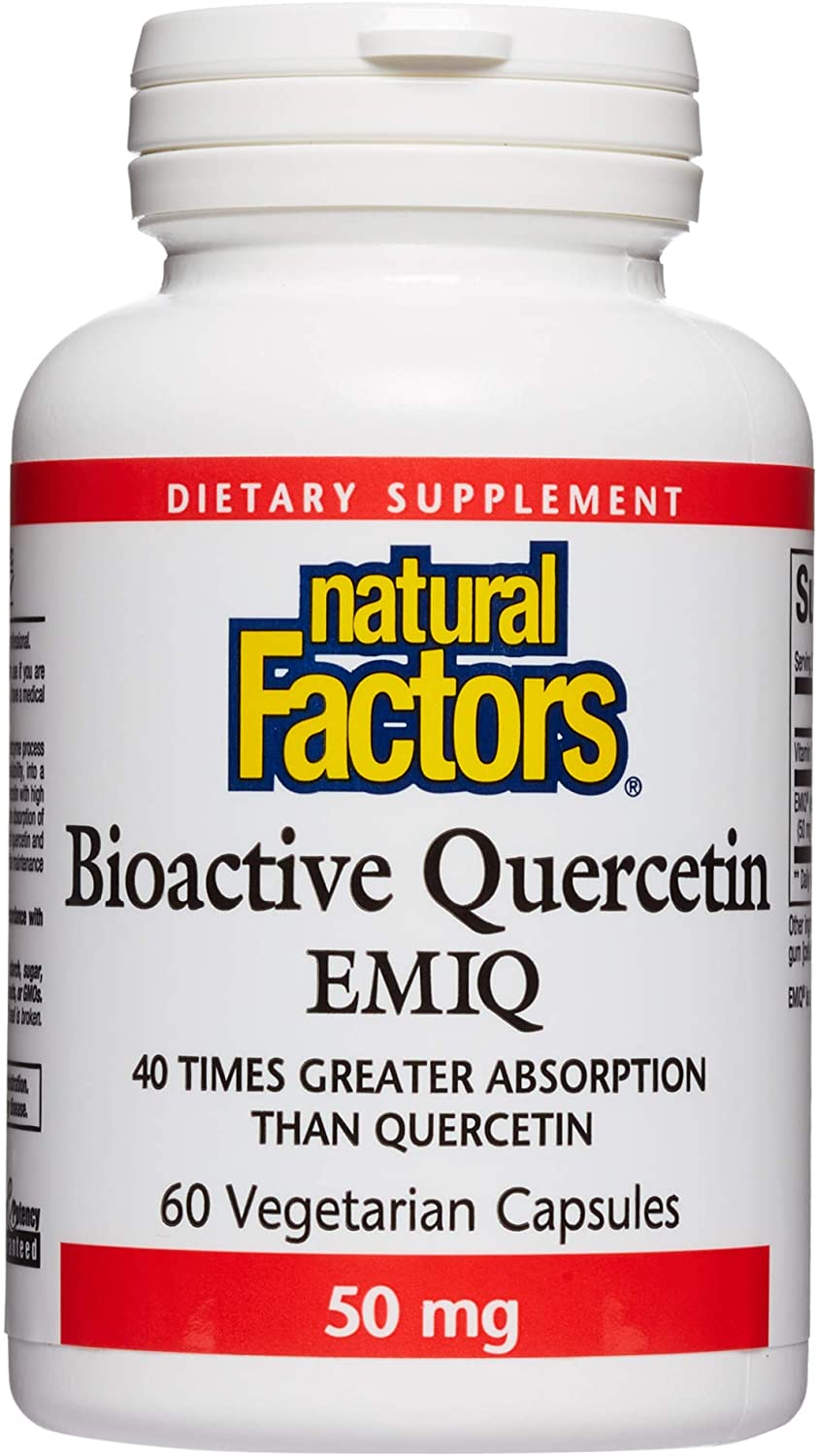 Natural Factors Bioactive Quercetin EMIQ 60 Capsules
