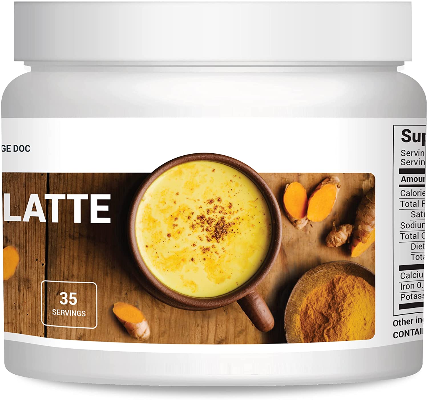 Dr. Berg's Turmeric Latte (35 Servings) - Golden Milk with Ashwagandha Brain, Energy, Focus, and Stress Support - Golden Milk Powder Super Blend of Organic Spices and Herbs - Keto Friendly 6 oz. - Image 3