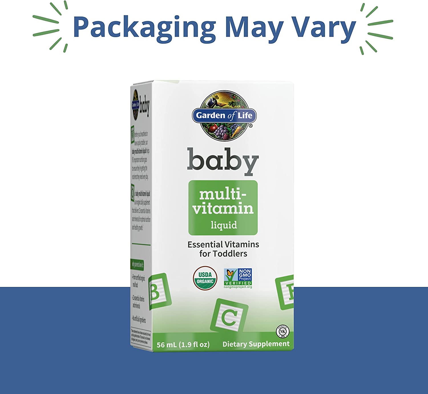 Garden of Life Baby Multivitamin Drops, for Infants & Toddlers 1.9 fl ozقطرات فيتامينات متعددة من جاردن أوف لايف بيبي، فيتامينات عضوية للأطفال الرضع والأطفال الصغار - فيتامينات أساسية ومغذيات للأطفال، نباتي، خالٍ من الغلوتين، غير معدل وراثياً، 56 وجبة، مكمل سائل 56 مل - Image 4