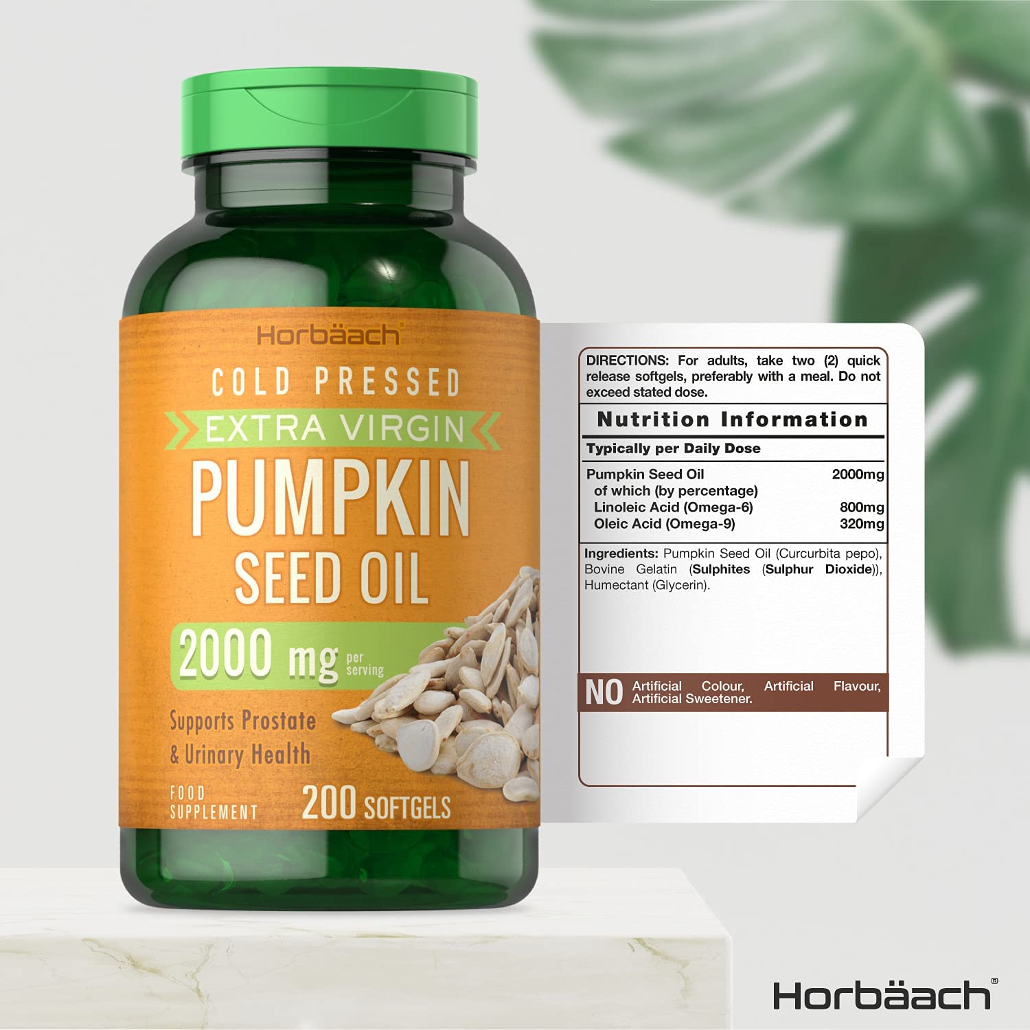 Pumpkin Seed Oil 2000mg | 200 Softgel Capsules | Cold Pressed | Supports Prostate & Urinary Health | Natural Source of Essential Fatty Acids | Non-GMO, Gluten Free | No Artificial Preservatives - Image 7