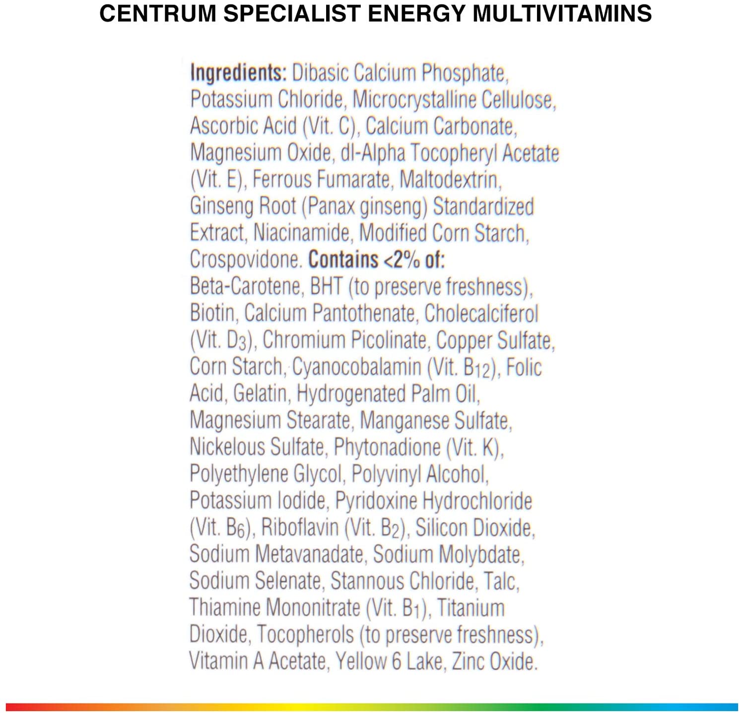 Centrum Specialist Energy Complete Multivitamin / Multimineral Supplement - 120 Tablets سنتروم ، الطاقة التخصصية الكاملة ، خليط من الفيتامينات والمعادن ، مع فيتامين ب المركب والجينسينج ، لزيادة إنتاج الطاقة ، 120 حباية - Image 8