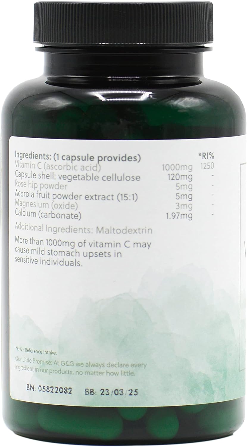 G&G Vitamin C Complex 1000mg, 120 Capsules