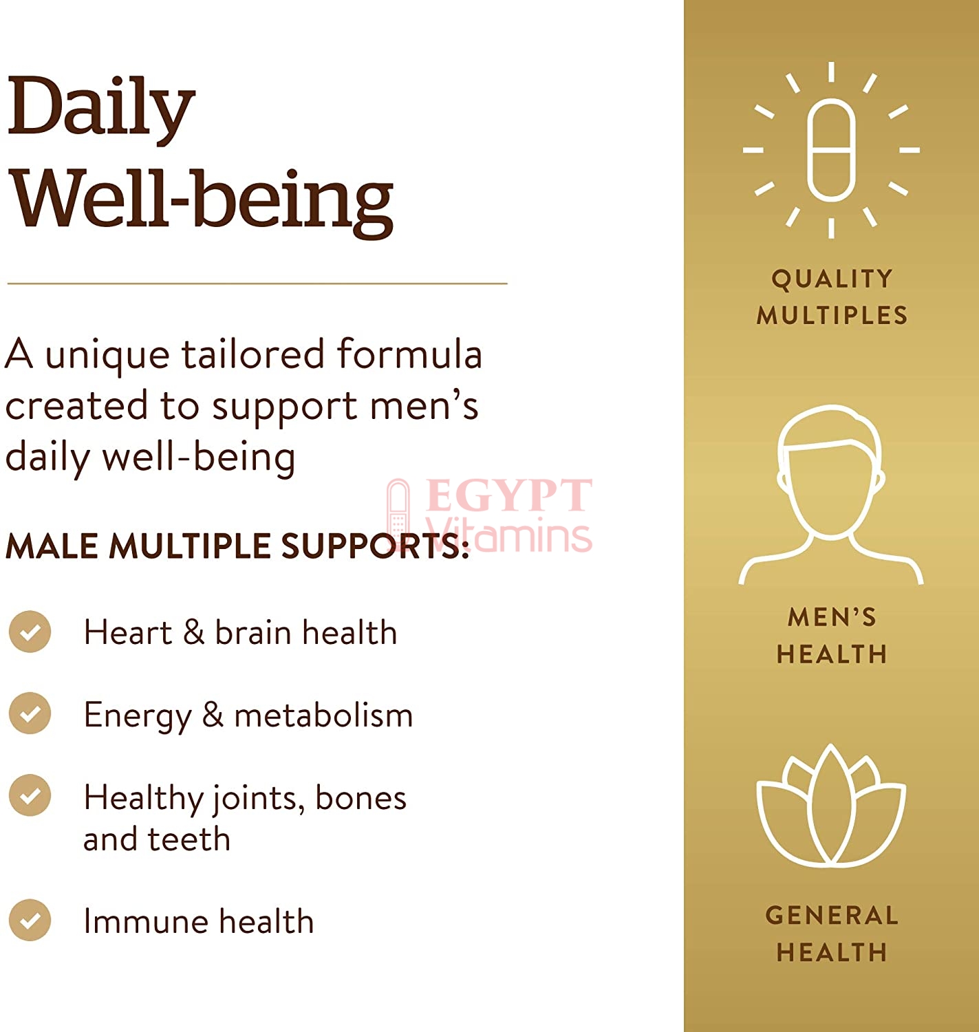 Solgar Male Multiple - Multivitamins and Multiminerals for Men, 180 Tabletsسولجر فيتامينات و معادن متعددة لتحسين الصحة العامة للرجال ، 180 حباية - Image 8