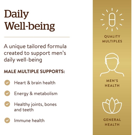 Solgar Male Multiple - Multivitamins and Multiminerals for Men, 120 Tablets