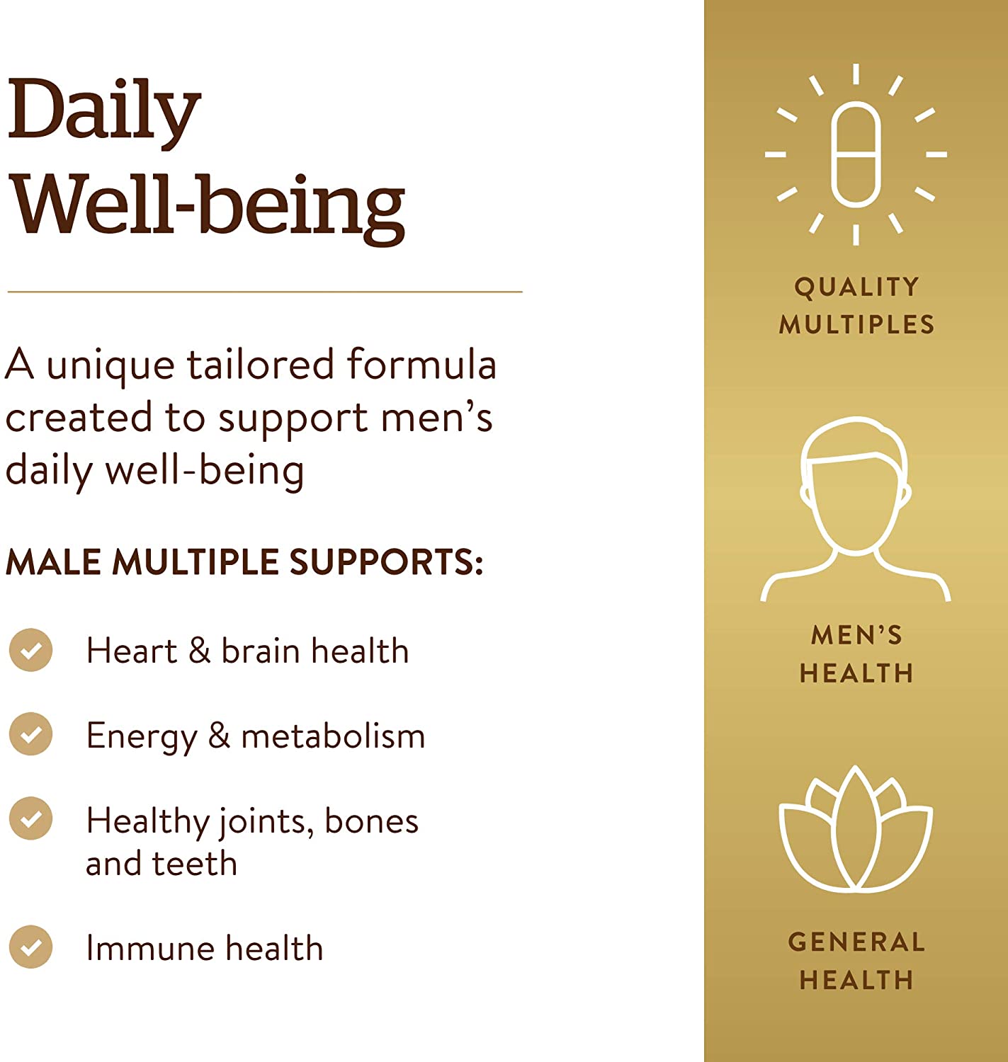 Solgar Male Multiple - Multivitamins and Multiminerals for Men, 120 Tablets