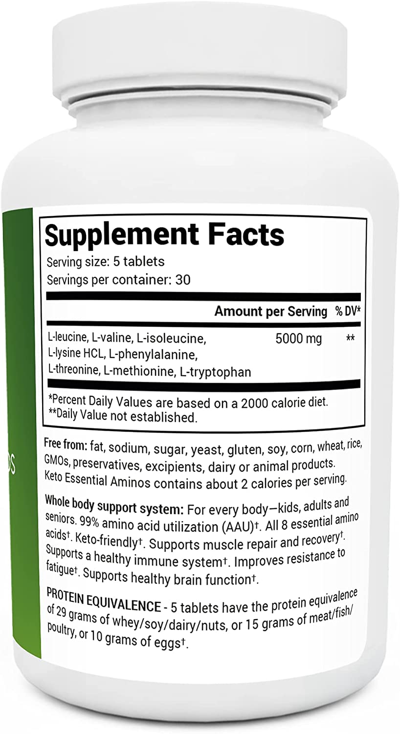 Dr berg's Keto Essential Amino acids,150 Tablets الأحماض الأمينية الأساسيه ، 8 أحماض أمينية أساسيه، 150 قرص - Image 3