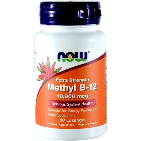 NOW Methyl B12 Methylcobalamin 10,000 mcg 60 Lozenges