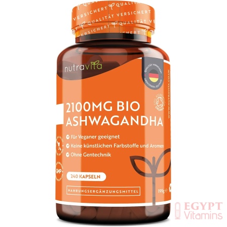 Nutravita Organic Ashwagandha 2100 mg | 240 Capsules