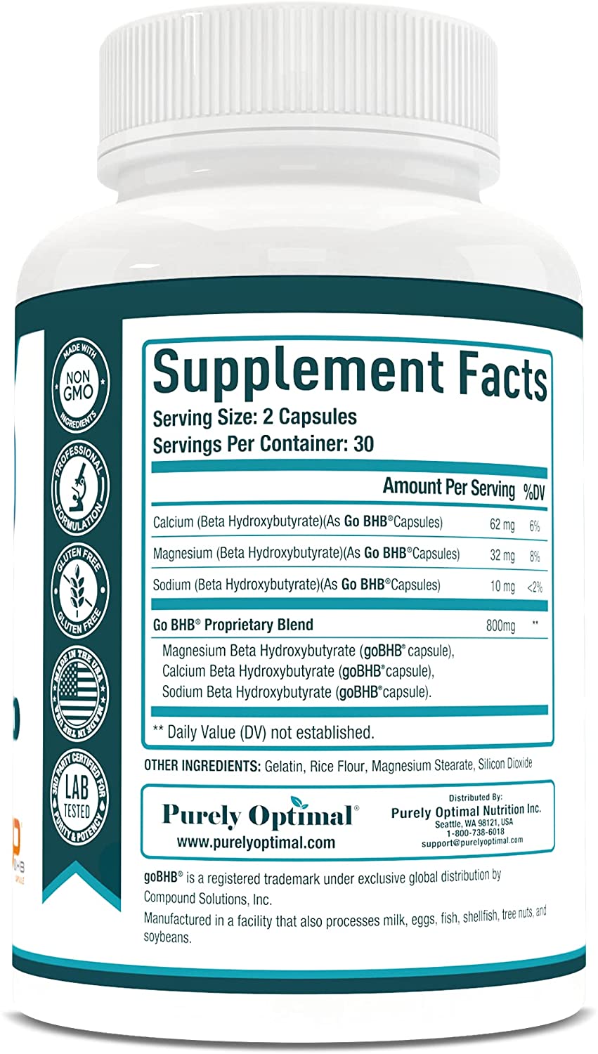 Purely optimal Premium Keto Diet Pills - Utilize Fat for Energy with Ketosis - Boost Energy & Focus, Manage Cravings, Support Metabolism - Keto Bhb Supplement for Women & Men - 30 Days Supply - Image 2