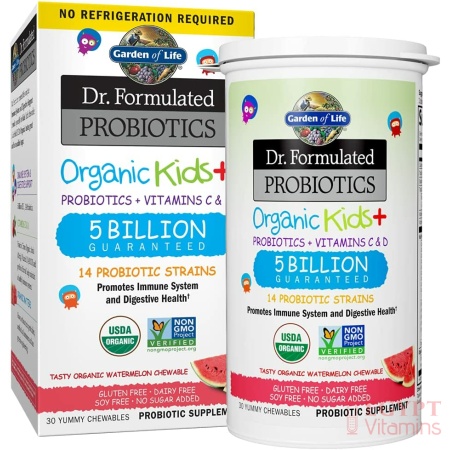 Garden of Life Dr. Formulated Probiotics Organic Kids | 30 Chews