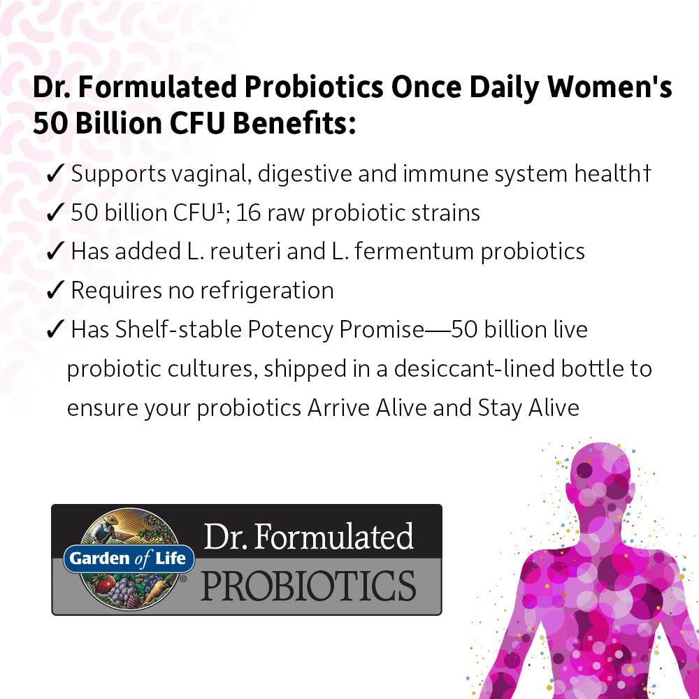 Garden of Life Probiotics for Women 50 Billion CFU, 30 Capsules - Image 8