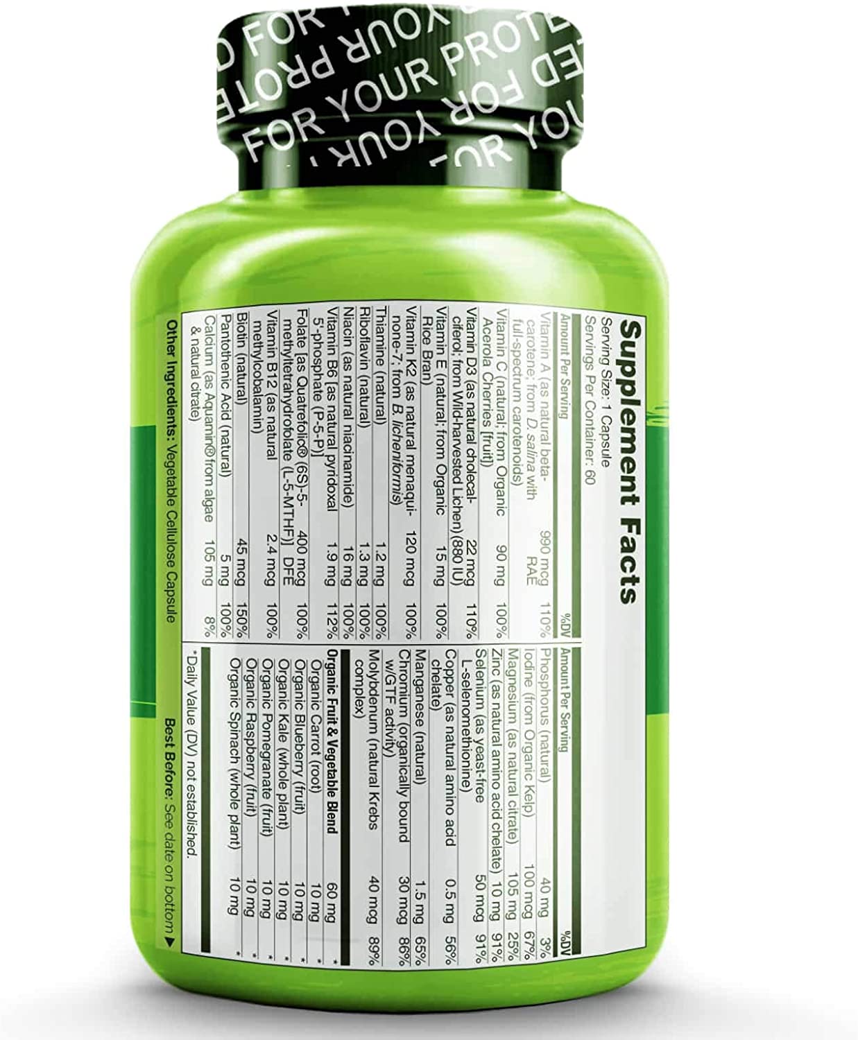 NATURELO Multivitamin for Women 50+ | 60 capsules - Image 3