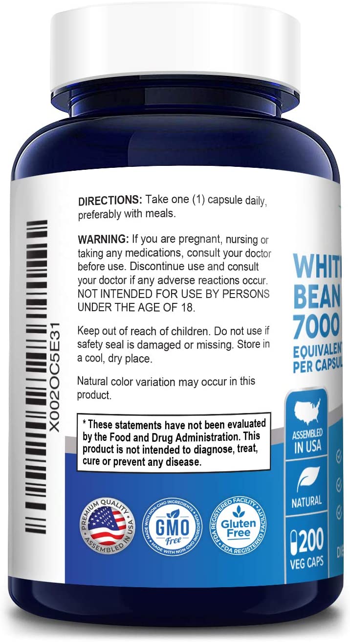 NusaPure White Kidney Beans 7,000 mg,200 Capsules مستخلص الفاصوليا البيضاء 7000 مجم ، لصحة الجهاز الهضمى و لفقدان الوزن ، 200 كبسولة - Image 3
