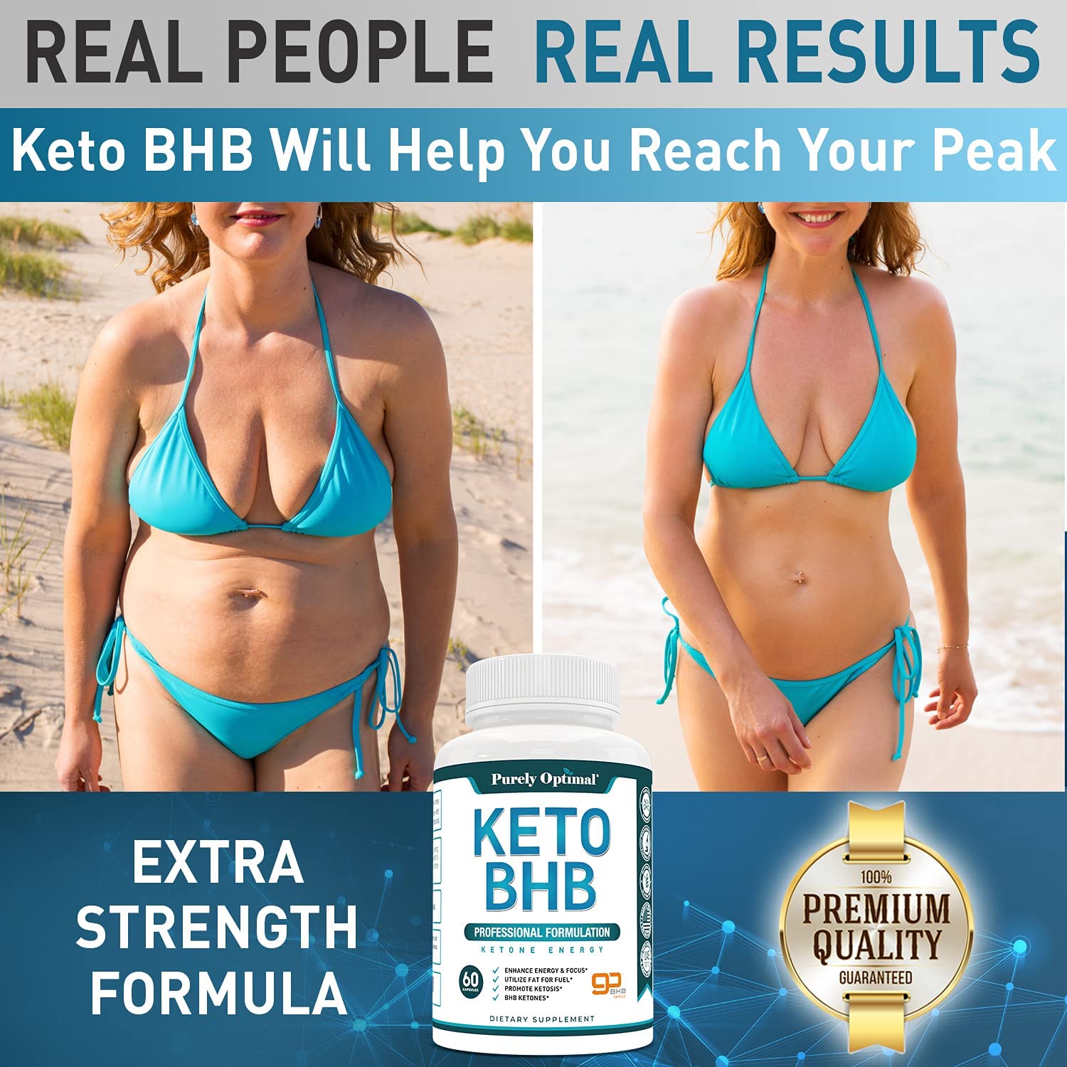 Purely optimal Premium Keto Diet Pills - Utilize Fat for Energy with Ketosis - Boost Energy & Focus, Manage Cravings, Support Metabolism - Keto Bhb Supplement for Women & Men - 30 Days Supply - Image 4