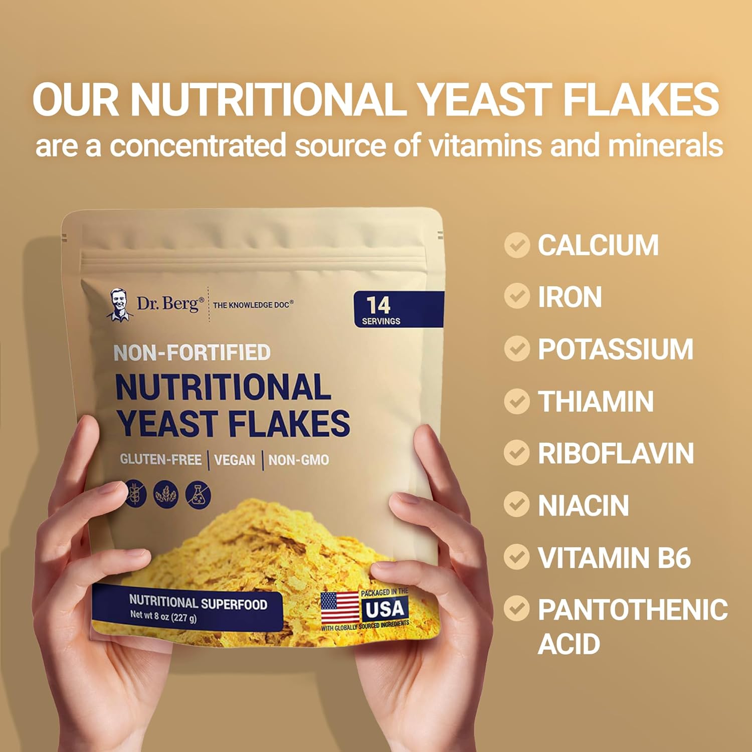 Dr. Berg Premium Nutritional Yeast Flakes | Non-Fortified Natural B Vitamins | 227 gm - Image 4