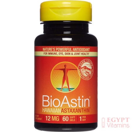 Nutrex Hawaii, BioAstin Hawaiian Astaxanthin 12 mg, Boosts Immunity and Supports Eye, Skin and Joint Health, 60 Countبيواستين استازانثين 12 مجم لدعم صحة الجهاز المناعى والعين والمفاصل والقلب، 60 سوفت جيل