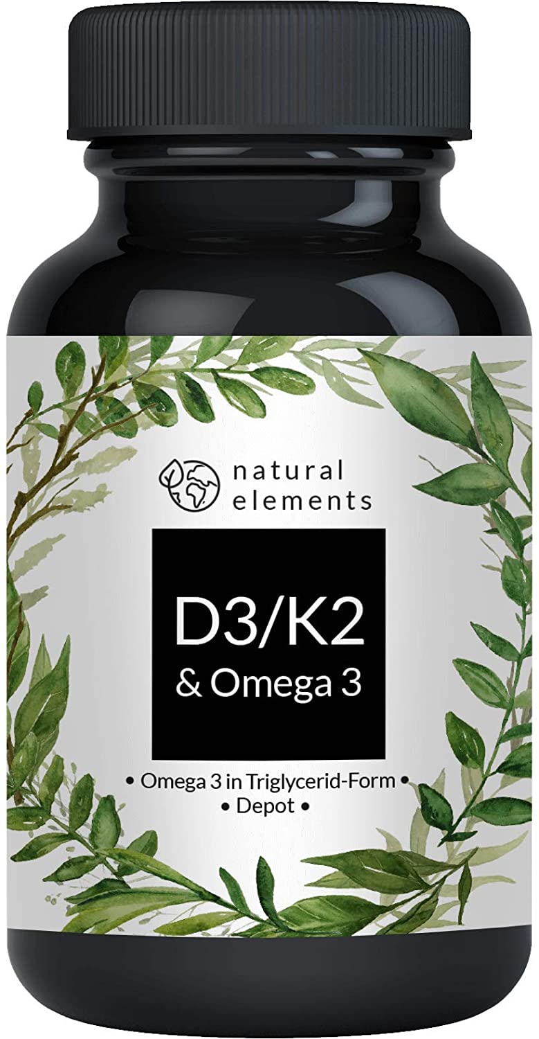 Premium D3+K2+Omega 3 Complex | German Quality, Maximum Absorption | 90 Capsules
