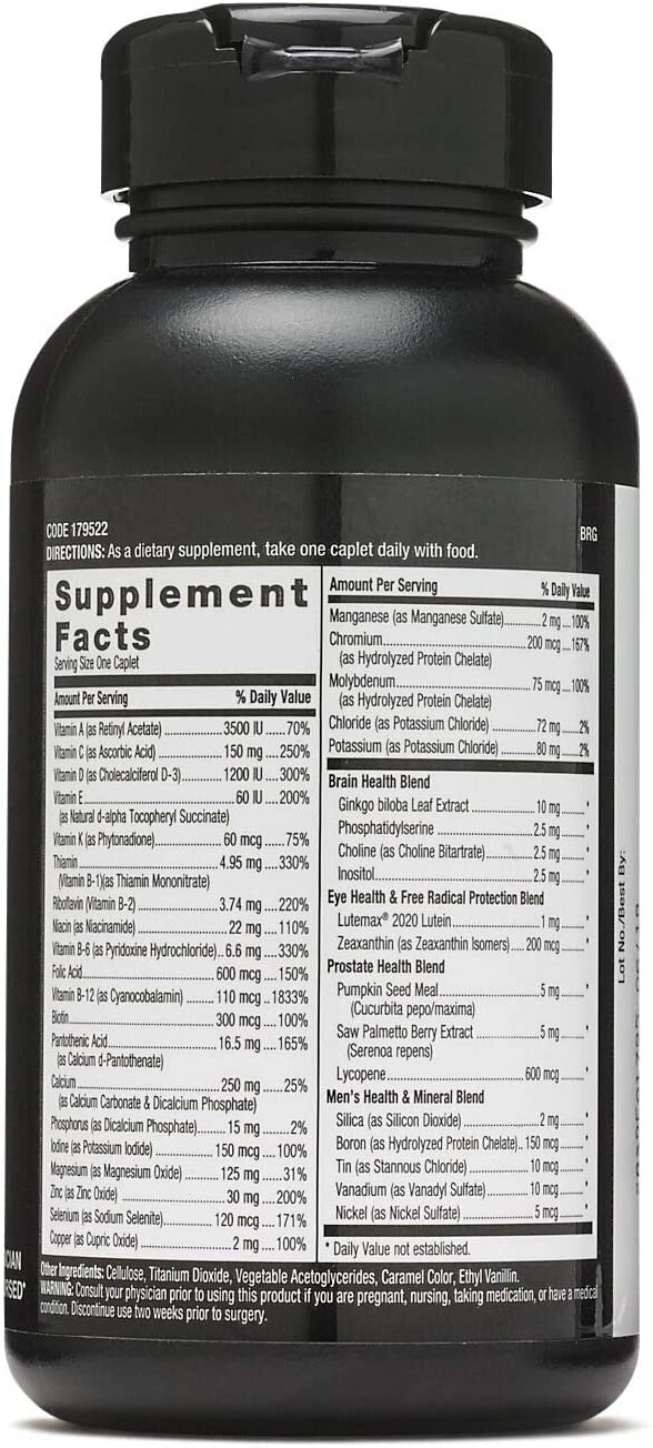 GNC Mega Men 50 Plus One Daily Multivitamin, 60 Caplets - Image 4