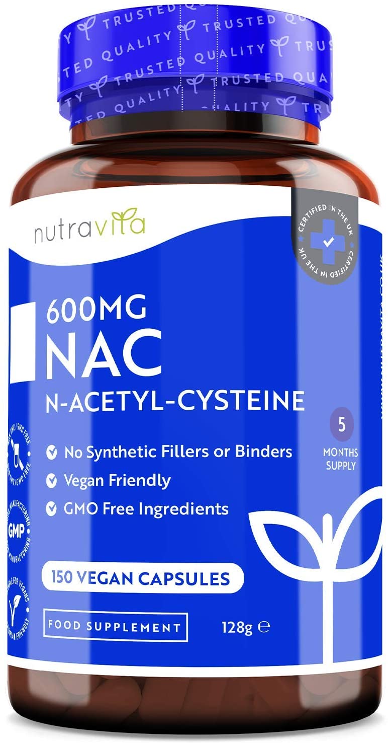 Nutravita NAC N-Acetyl-Cysteine 600mg,150 Capsules ان _أسيتيل سيستايين 600 مجم، 150 كبسولة