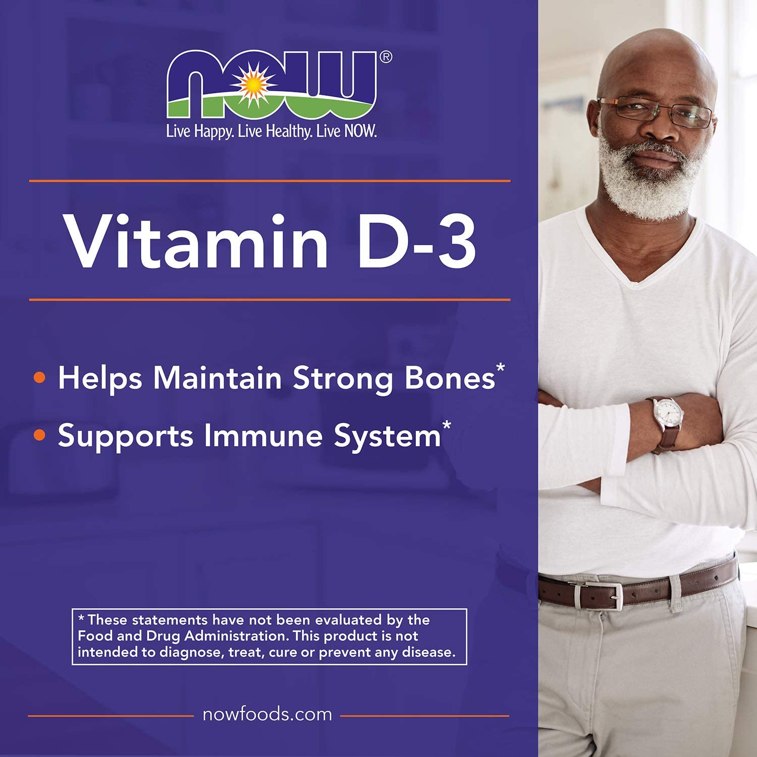 NOW Vitamin D3 10,000 IU, Highest Potency, Structural Support, 120 Softgels ناو ، فيتامين د3 ، 10,000 وحدة دولية ، لصحة الجهاز المناعى والعظام ، ولصحة وظائف العضلات ، 120 سوفت جيل - Image 7