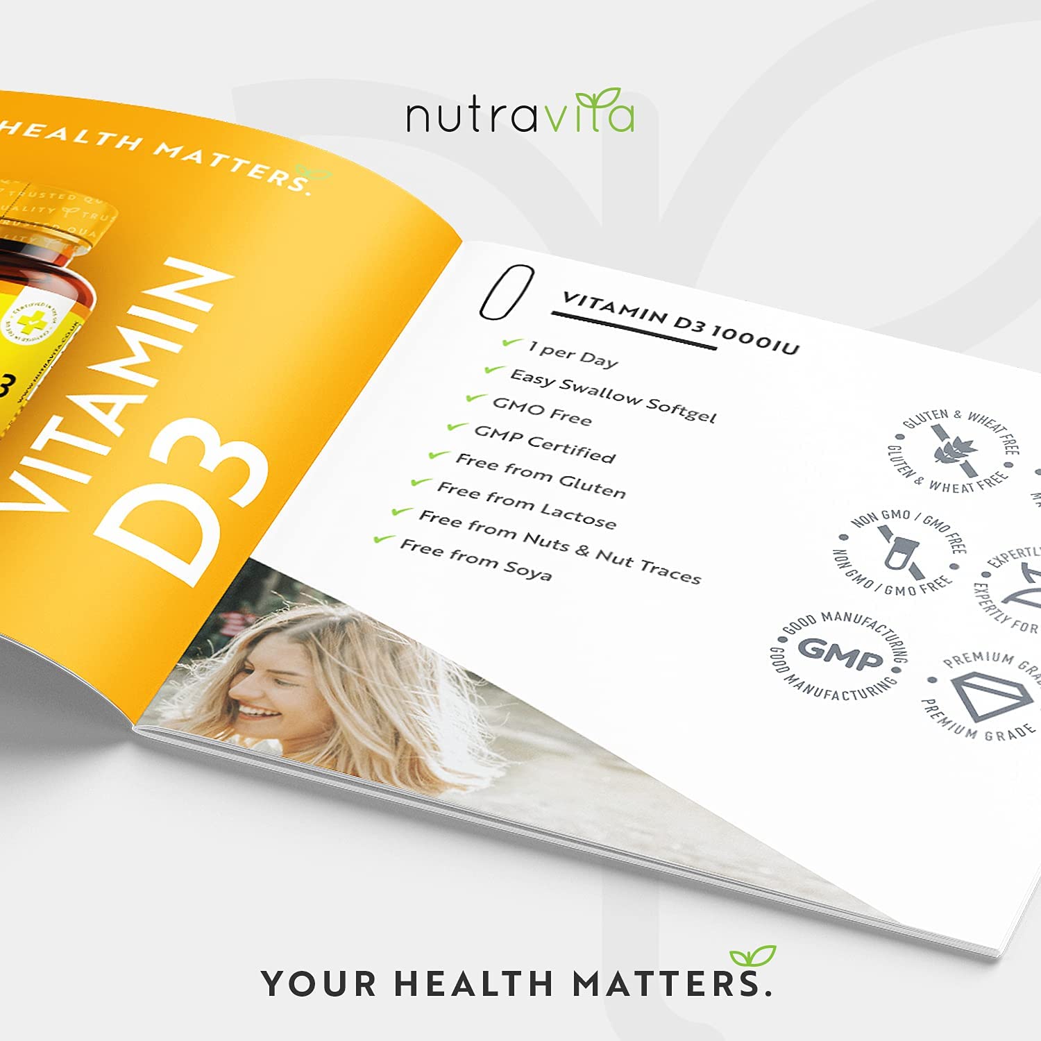 Nutravita Vitamin D3-1000 IU (25mcg) –For vitamin d3 deficiency- 365 Softgels فيتامين د3 1000 وحدة دولية ، لصحة الجهاز المناعى والعظام والأسنان والعضلات 365 سوفت جيل - Image 7