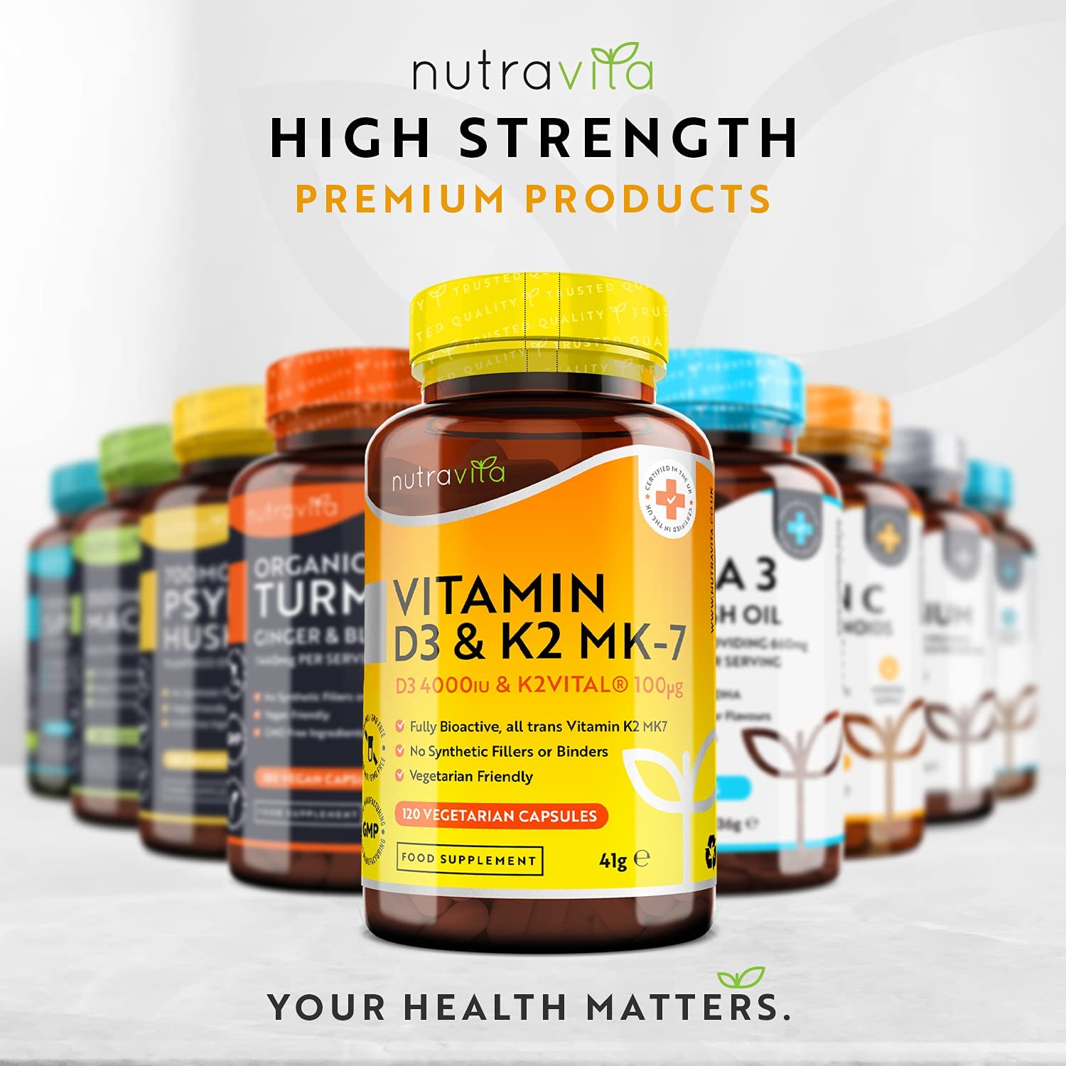 Nutravita Vitamin D3 4000 IU & Vitamin K2 100ug MK7 (K2VITAL®️) - Clinically Proven Ingredients – Max Strength - 120Capsules – Supports Normal Immune System – Cholecalciferol & Menaquinone-7 – Made in The UK - Image 3