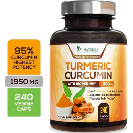 Nature's Nutrition Turmeric Curcumin with BioPerine - 240 Capsules