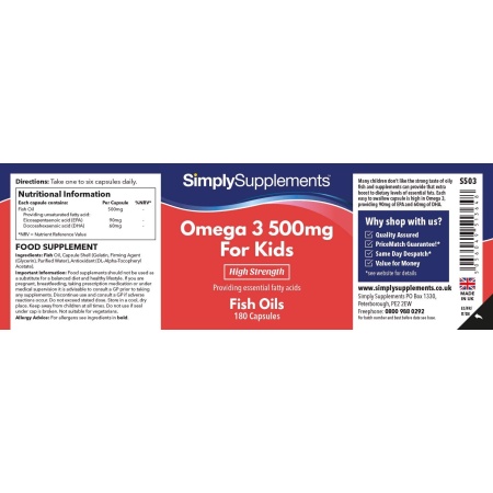 Simply Supplements Pure Omega 3 ingredients