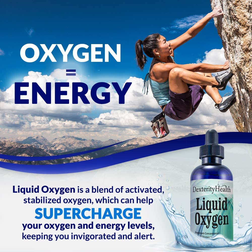 Dexterity Health Gotas de oxígeno líquido de 4 oz. Botella con gotero, vegana, totalmente natural y 100% estéril, mezcla patentada de compuestos ricos en oxígeno, gotas de oxígeno líquido estabilizadas - Image 12